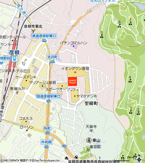 ザ・ビッグエクストラ彦根店付近の地図